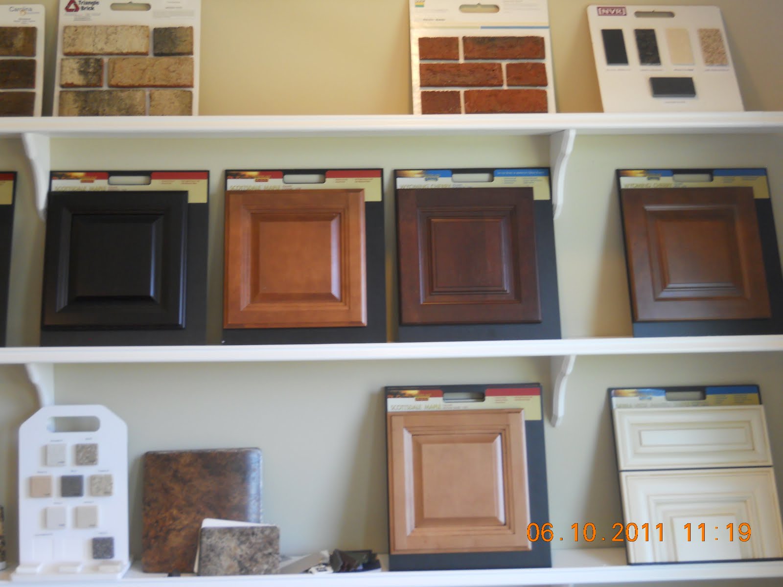 Kitchen island different color than cabinets Ryan Homes CabiOptions Kitchen