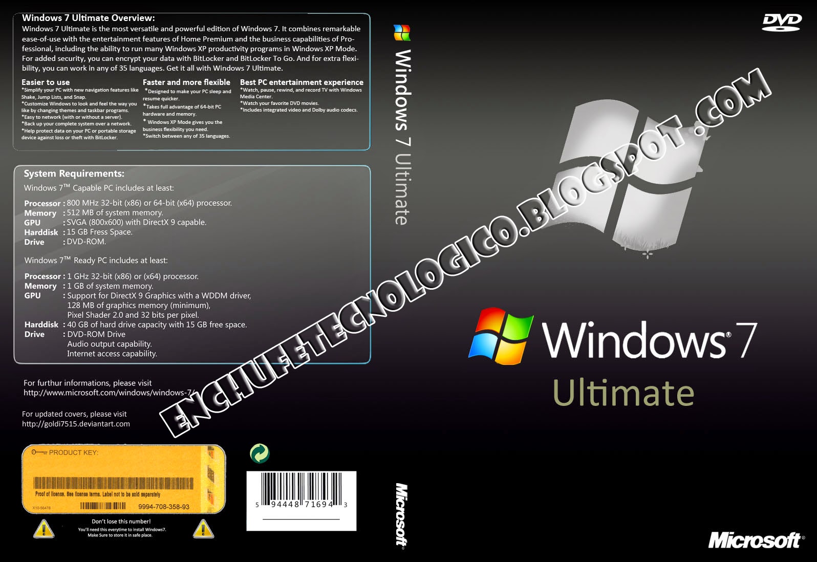 Descargar Windows 7 Ultimate 32 y 64 Bits ISO Enchufe Tecnológico