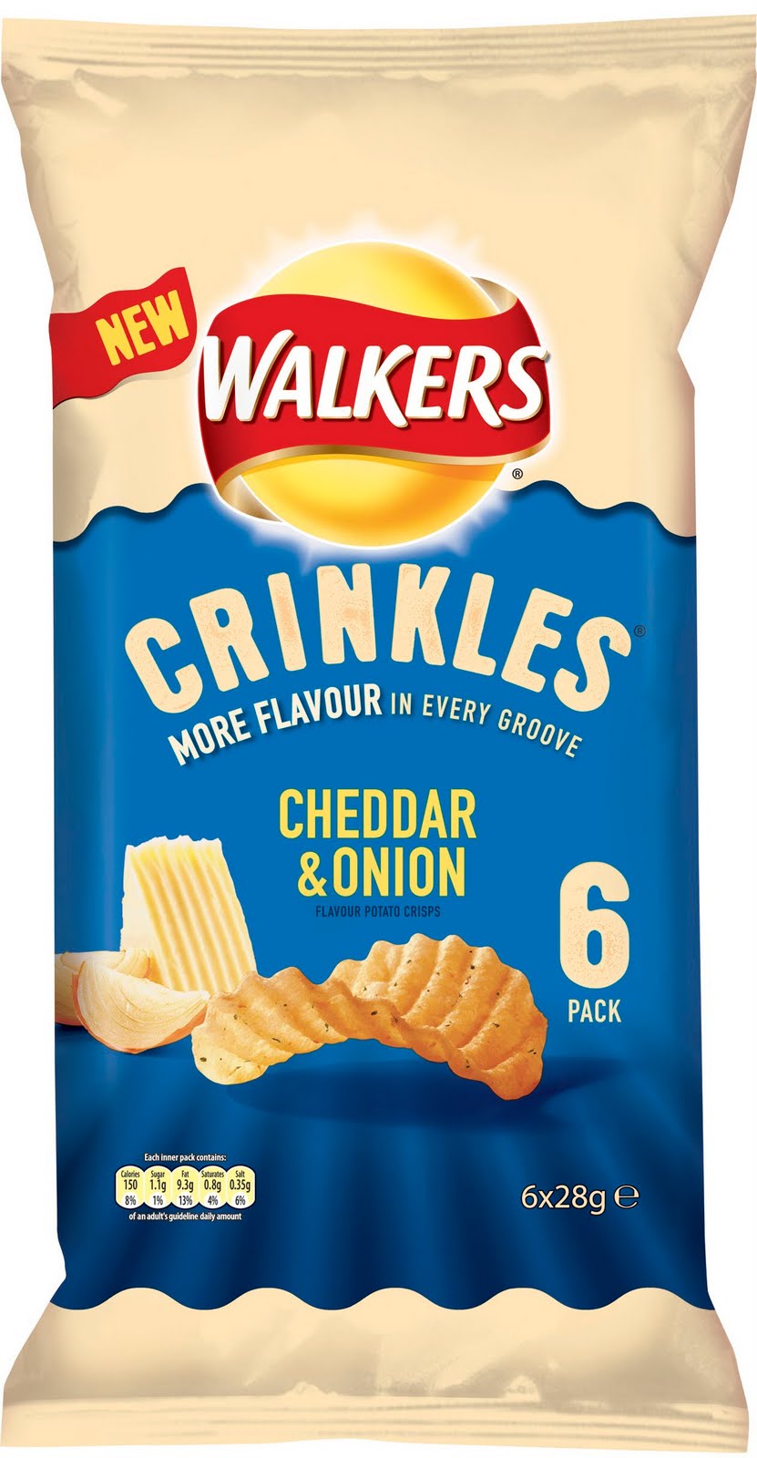 FOODSTUFF FINDS New Walkers Crinkles Cheddar and Onion [Crinkle Cut
