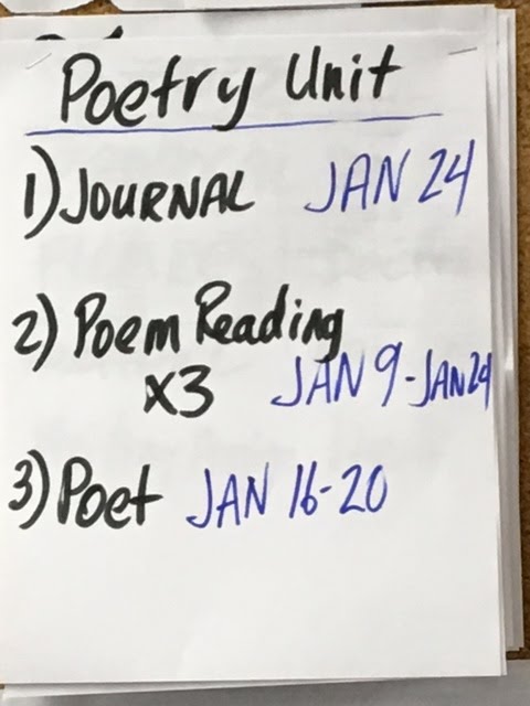 Poetry due date