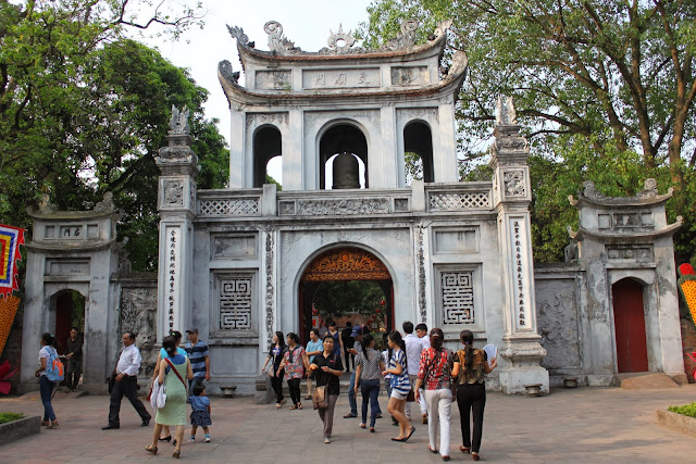 The main gate of Temple of Literature in Hanoi, Vietnam The main gate of Temple of Literature in Hanoi, Vietnam