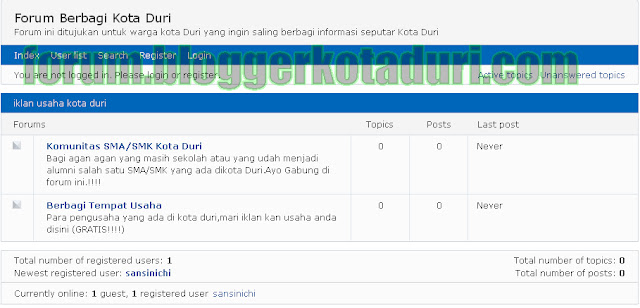 Forum Berbagi Khusus Kota Duri