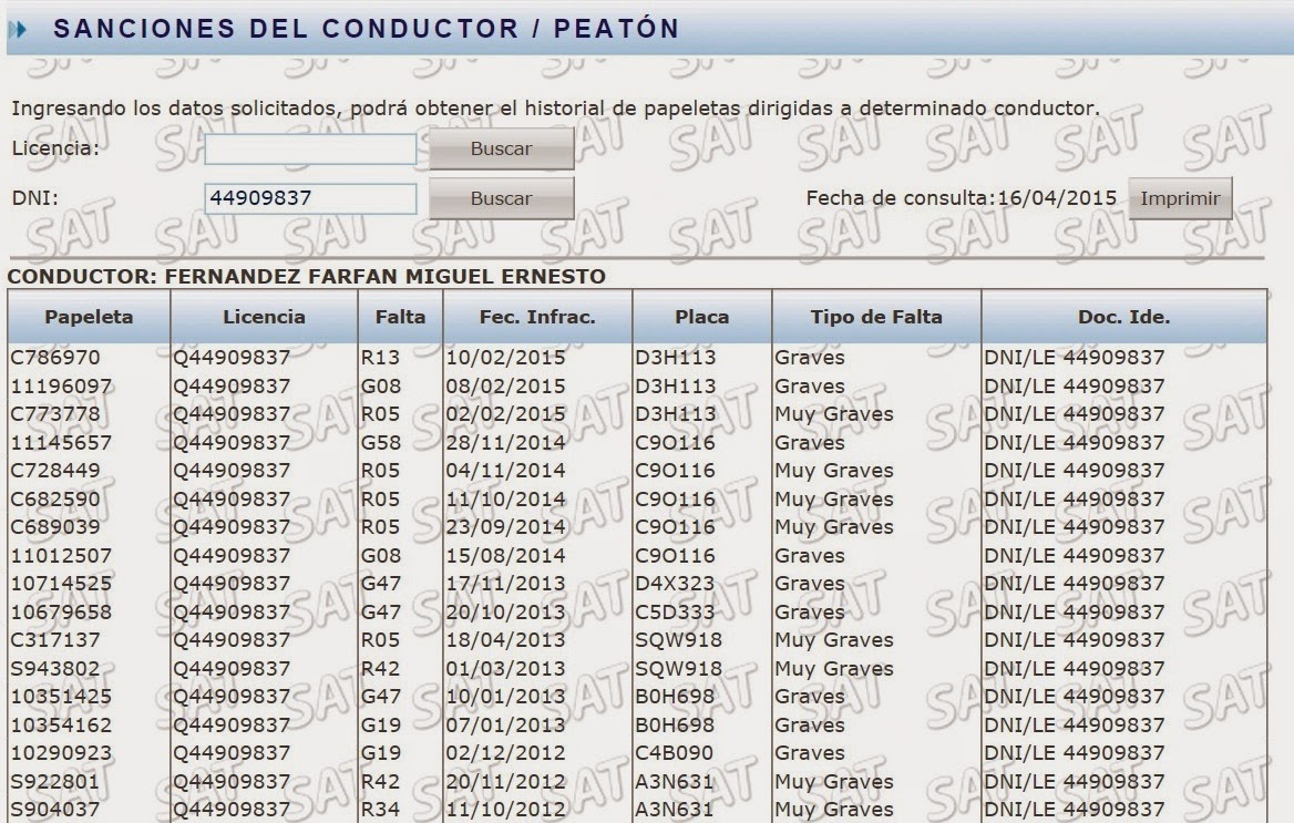 Como saber si tengo SAT papeletas de tránsito Es mi Perú