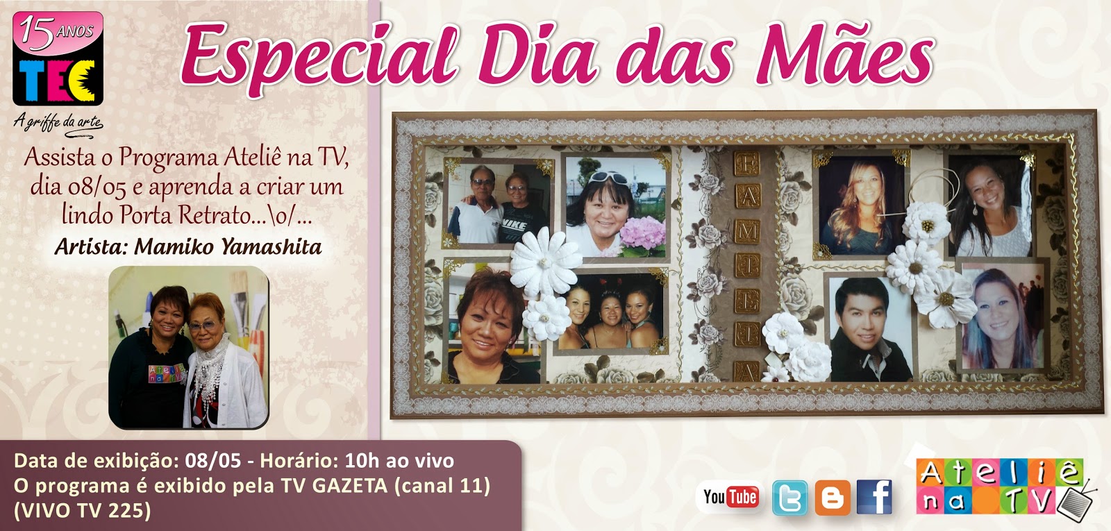 Toke e Crie Programa Ateli u00ea na TV Aparador Atras Sofa ~ Toke e Crie Programa Ateli u00ea na TV