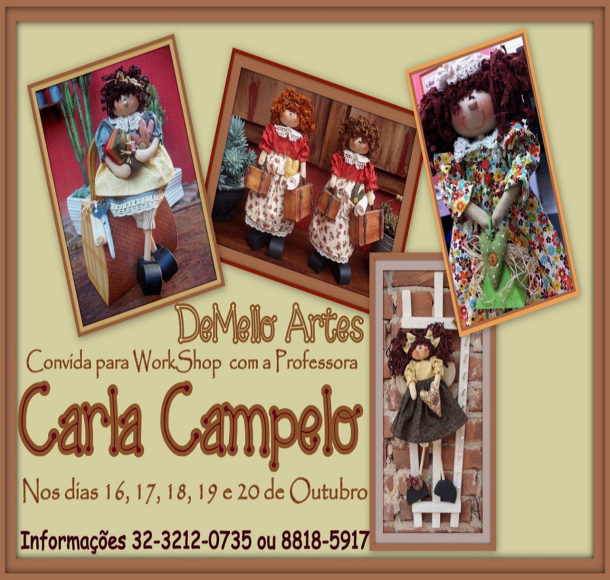 DeMello Artes Ateli u00ea Curso de Bonecas de Pano e Pintura Artesanato Kit Higiene Bebe Em Mdf ~ DeMello Artes Ateli u00ea Curso de Bonecas de Pano e Pintura