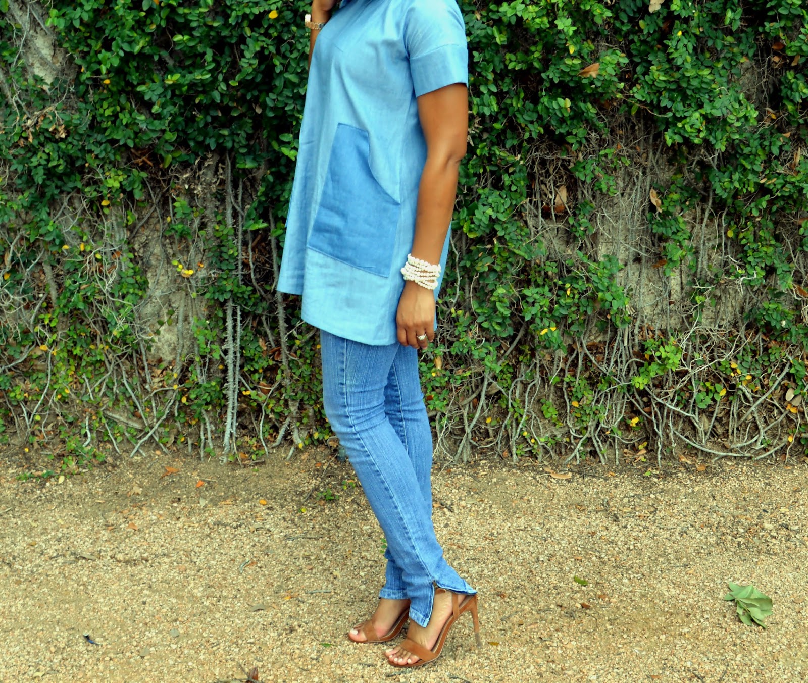 Brittany E. DIY Denim Top with B6182 Pattern