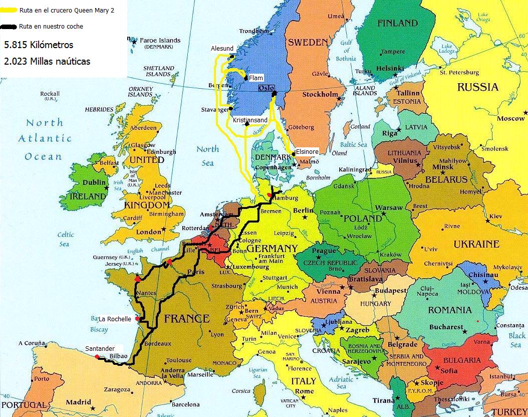 Viajes A Europa Mapa