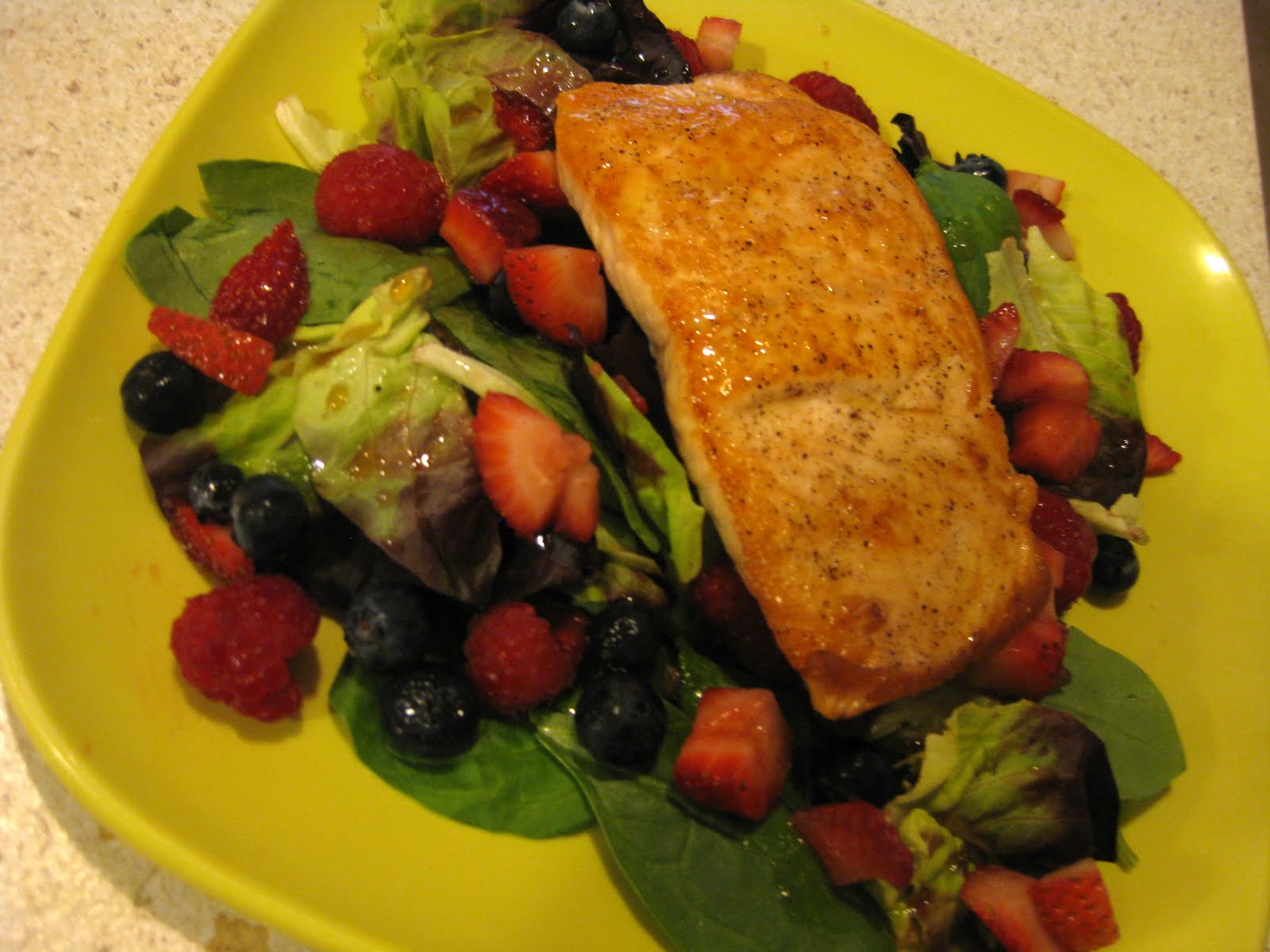 Chow Bella Summer Berry and Salmon Salad