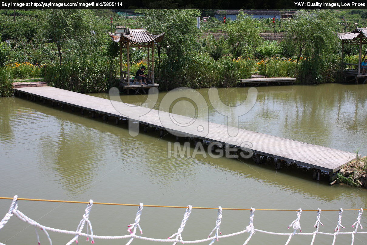 Bridges Wooden Bridge Over Water
