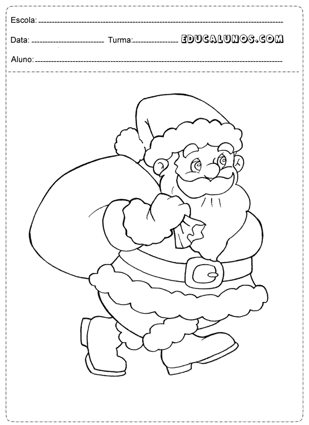 Papai noel indo entregar os presentes