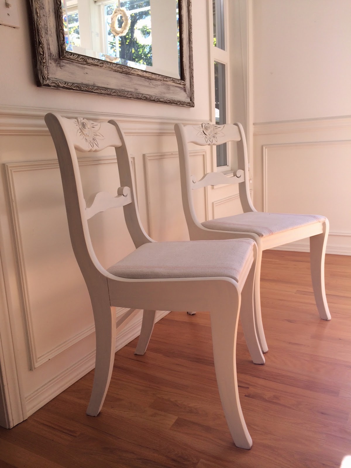 Little Farmstead French Farmhouse Chairs {Grain sack}