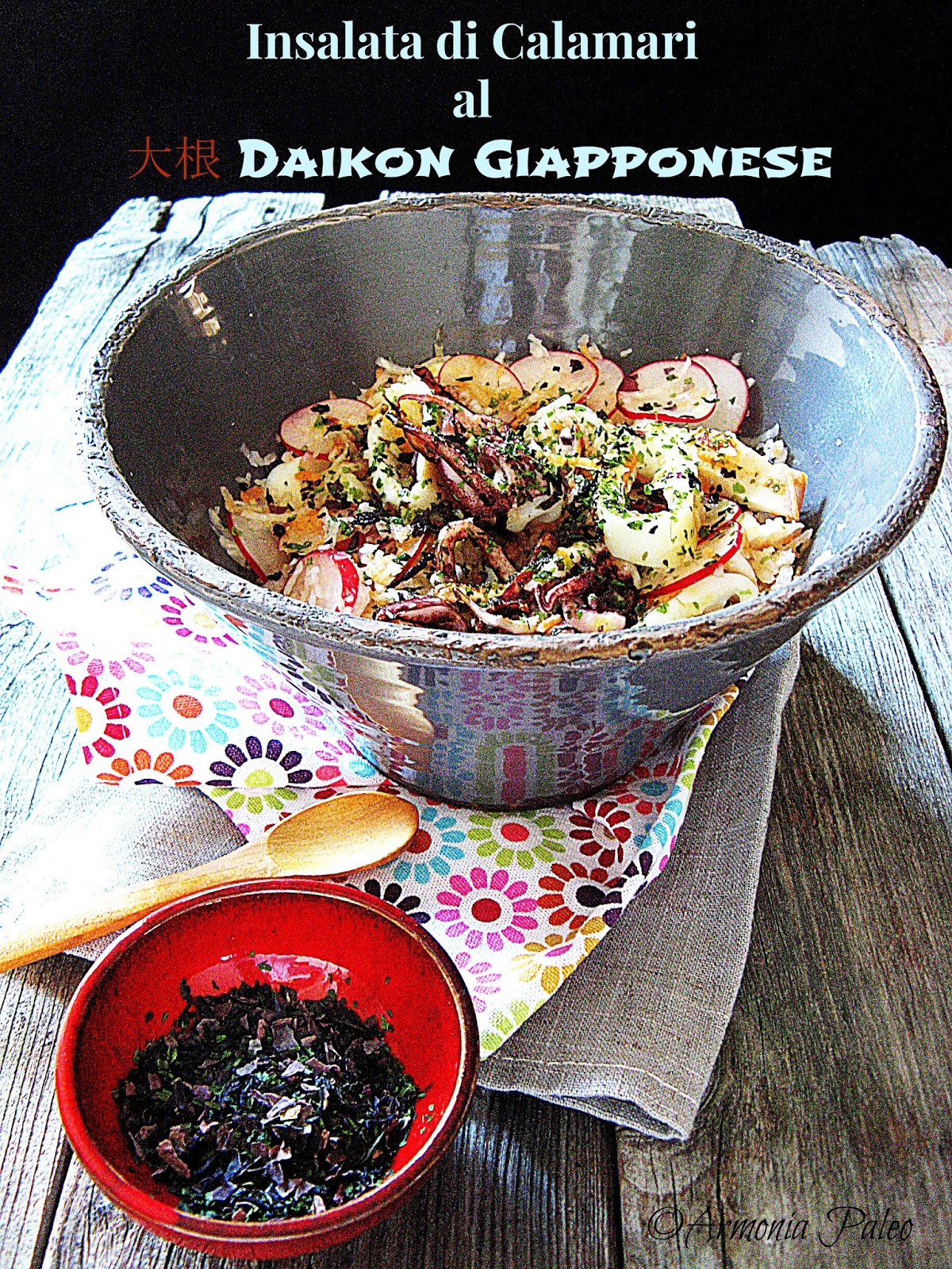 insalata di calamari al daikon giapponese