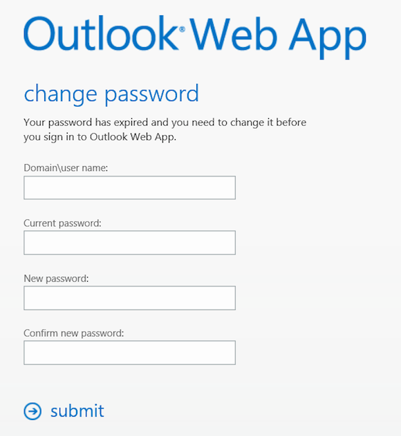 outlook crashes when opening expired ad password