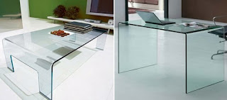 Mesa de apoio em vidro e Mesa de escritório Ideias de decoração, Mesa de apoio em vidro, mesa de escritório em vidro, móvel de vidro