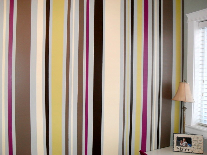 Home is Where my Heart is Feature Wall Painted Stripes!