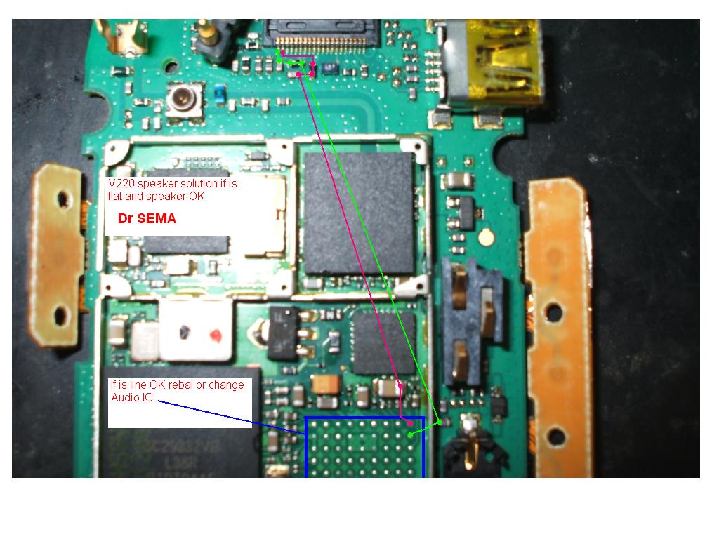 Solution Mobile motorola v 220 speaker not working
