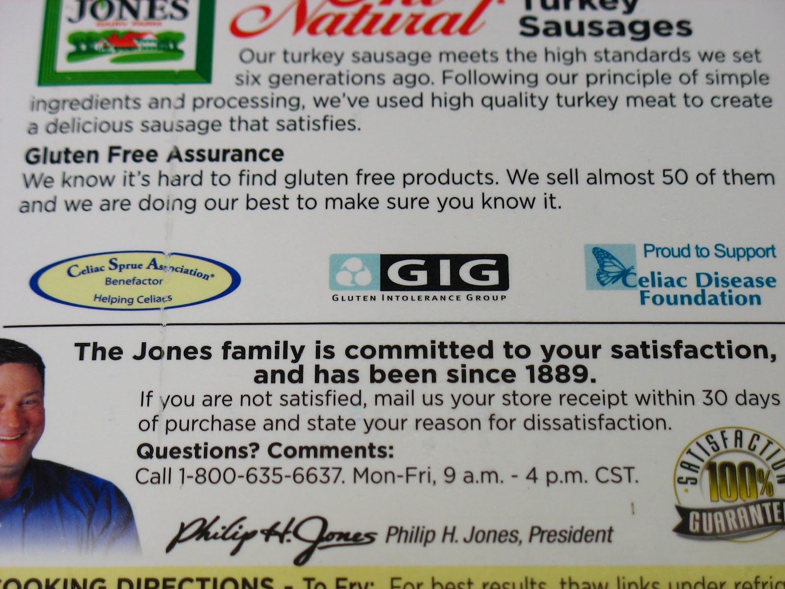 The Gluten Free Spouse Product Review Jones Dairy Farm Turkey