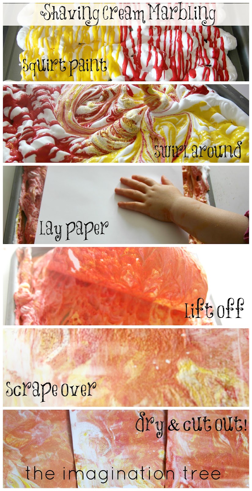 Shaving Cream Marbling Autumn Leaves The Imagination Tree