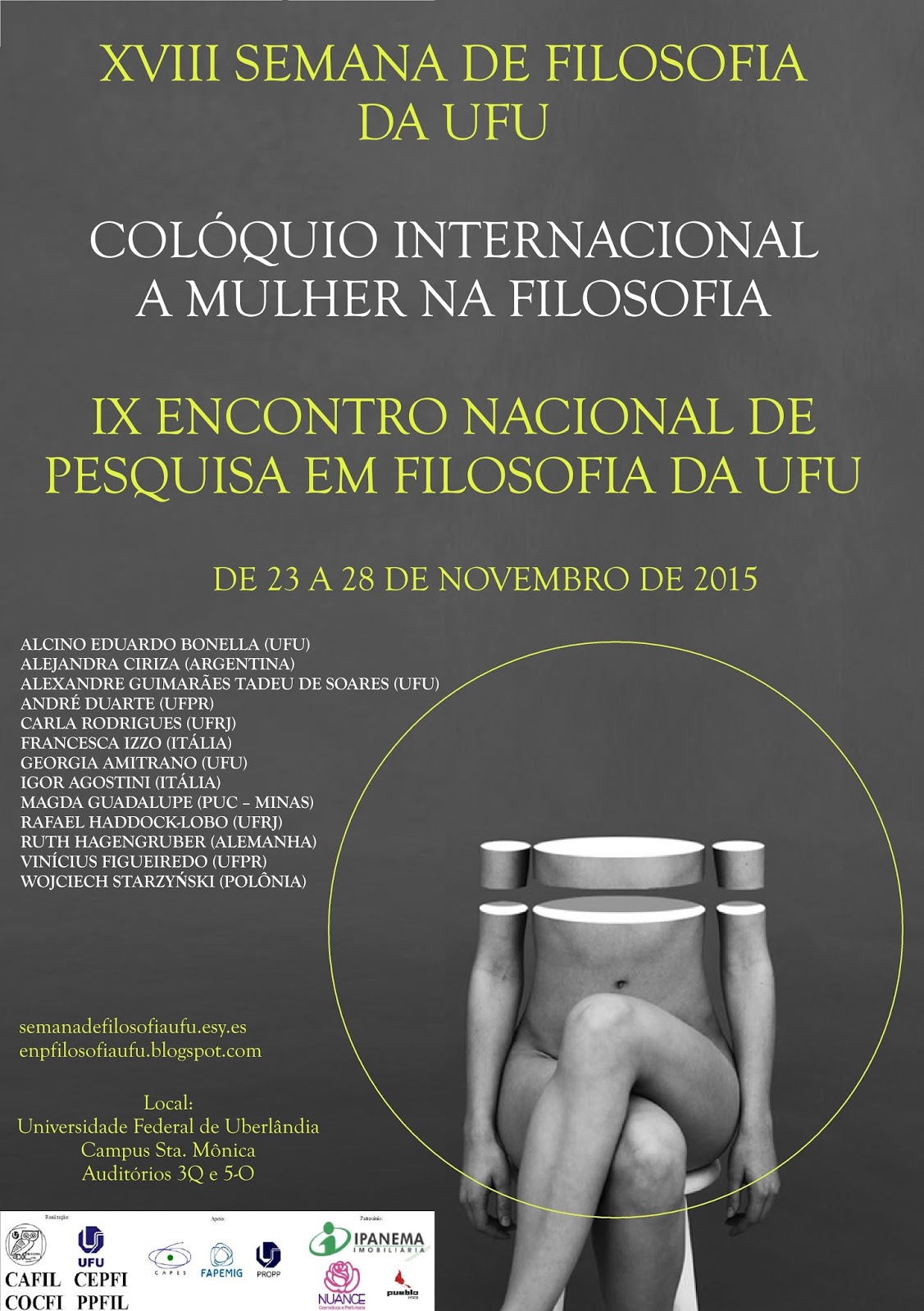 Cartaz da XVIII Semana de Filosofia UFU