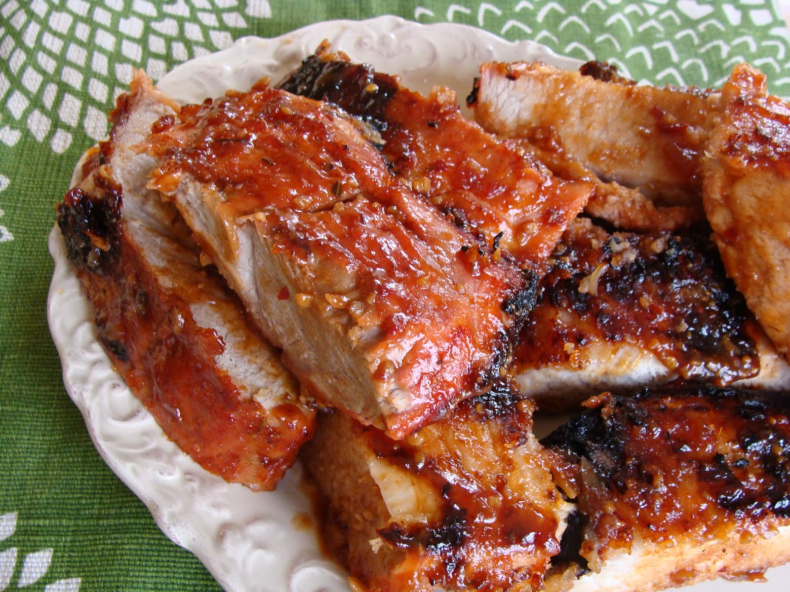 Just Cooking Applesauced BBQ Ribs