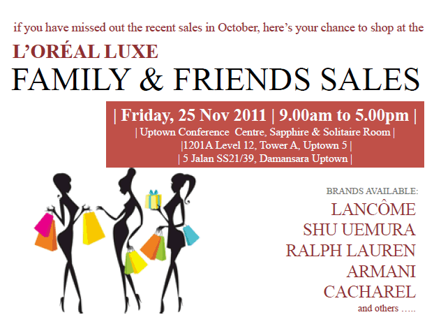 mylittlefamily: L'OREAL Family & Friends Sales is BACK!