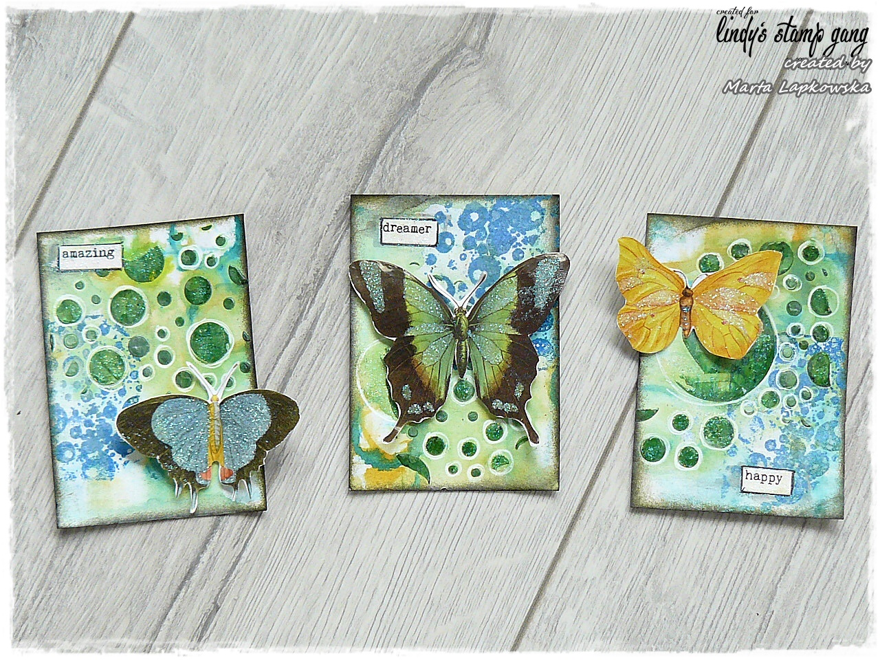 Marta Lapkowska 'Serenity' ATC's set + VIDEO tutorial