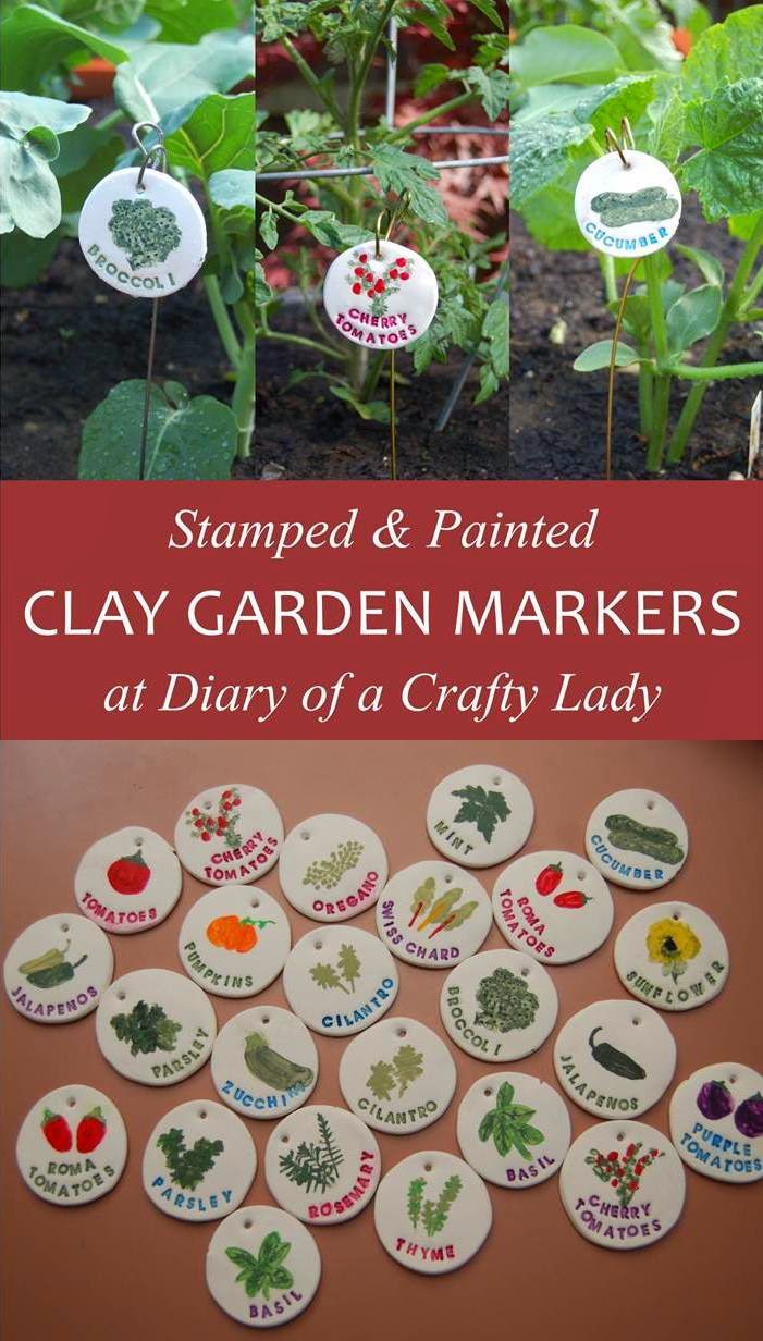 Diary Of A Crafty Lady Clay Garden Markers