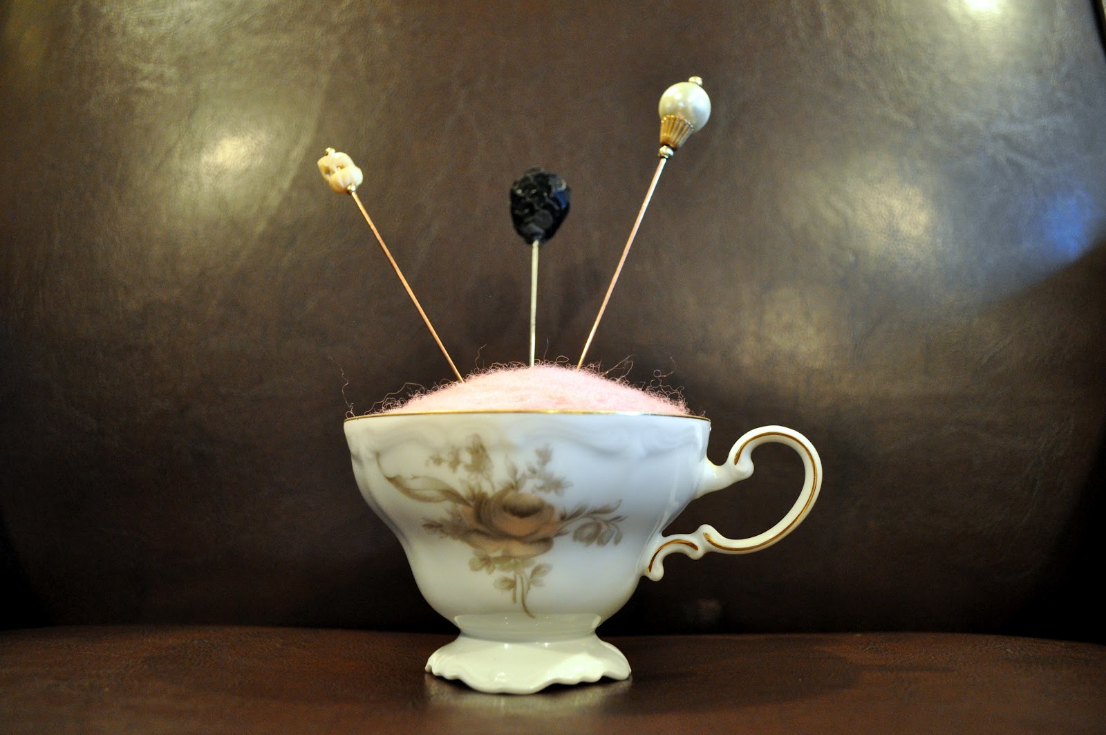 Elephants and Hot Air Balloons Tea Cup Hat Pin Holder!