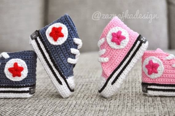 converse de bebe en crochet converse de bebe en crochet
