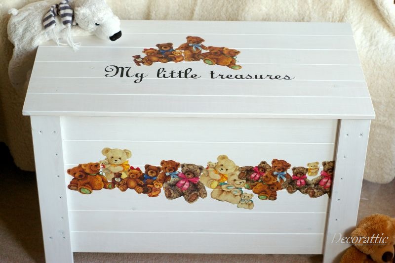Decorattic Children's furniture; another decoupaged trunk