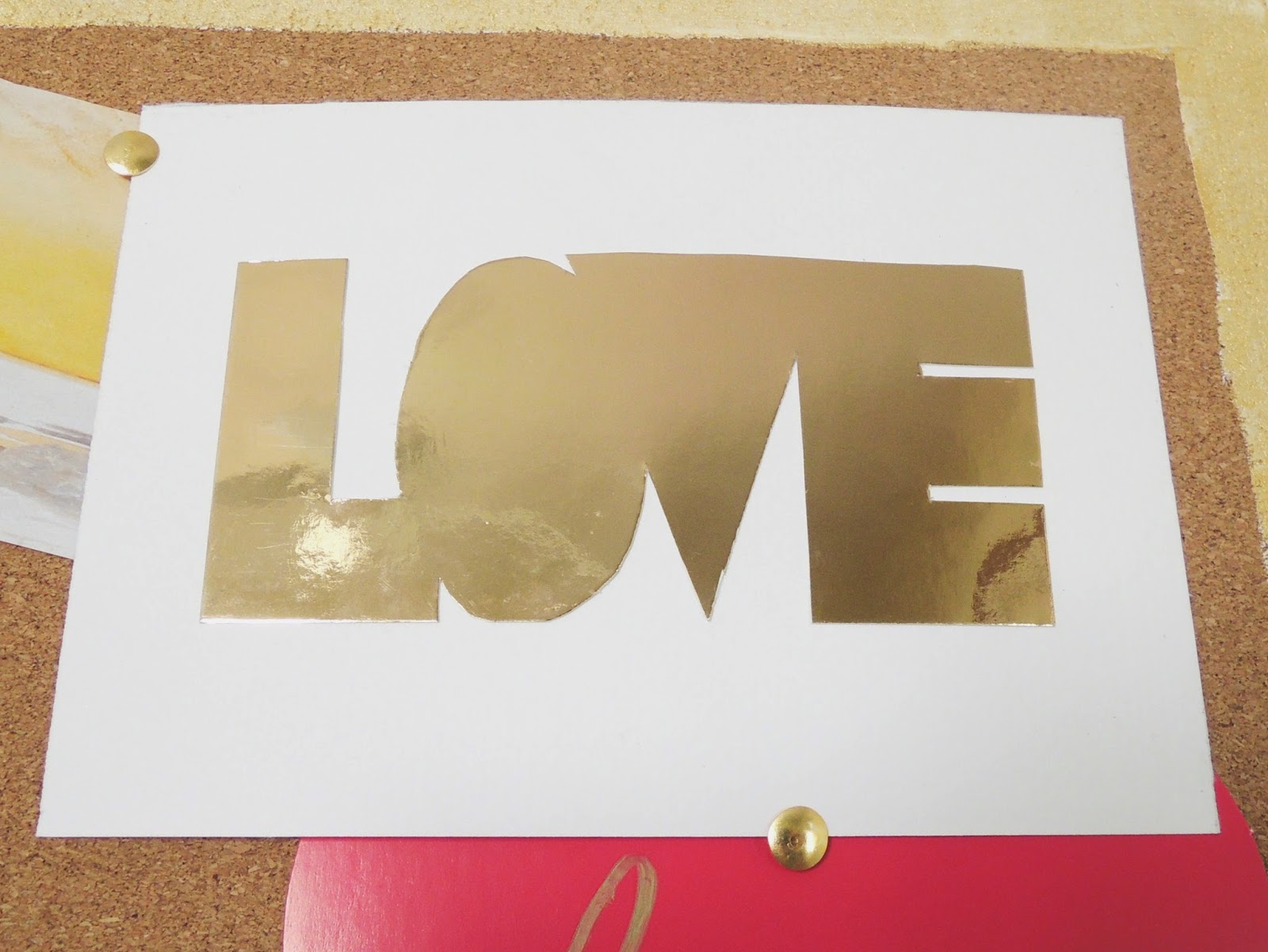 Gold Love Paper Art