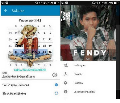 BBM MOD Simple Blue Apk Terbaru One Piece V2.11.0.16