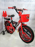 2 Sepeda Anak Red Fox 16-1108-9 Cap Sedan 16 Inci