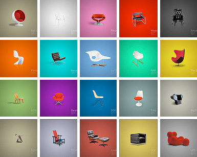 Mid Century Chair Desktop Wallpaper Design Inspiration