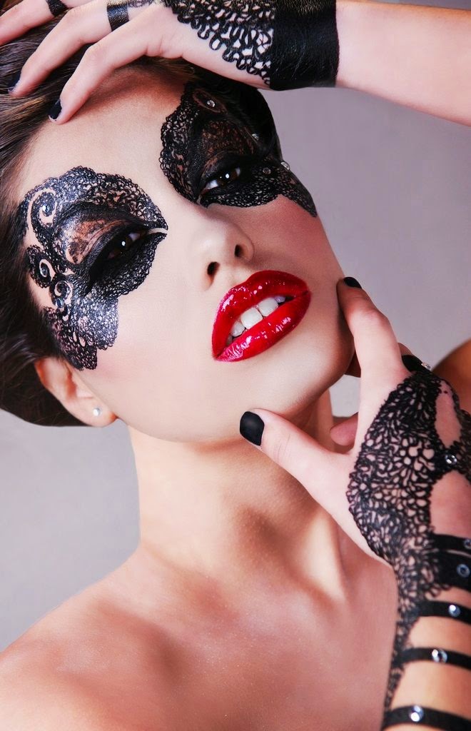 Fashion Arrivals Latest Lace Eye Mask Makeup Tutorial Video 2014