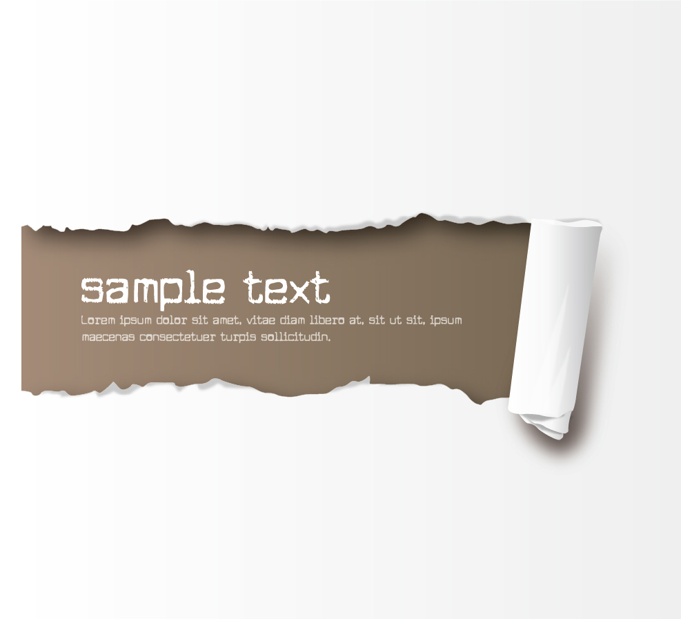 破れた紙のテキストスペース torn paper text space vector イラスト素材