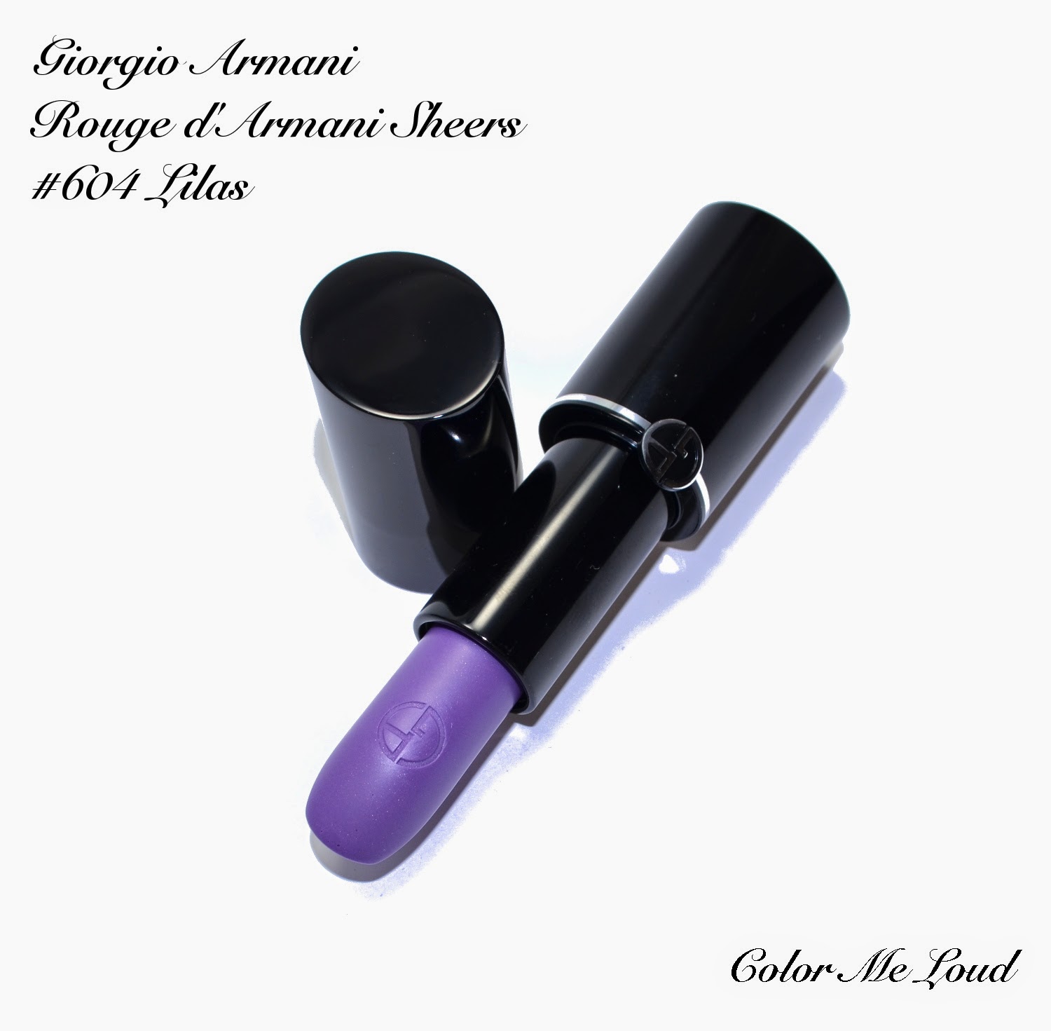 Giorgio Armani Rouge d'Armani Sheers #604 Lilas from Bright Ribbon Collection for Summer 2014, Review, Swatch & FOTD  