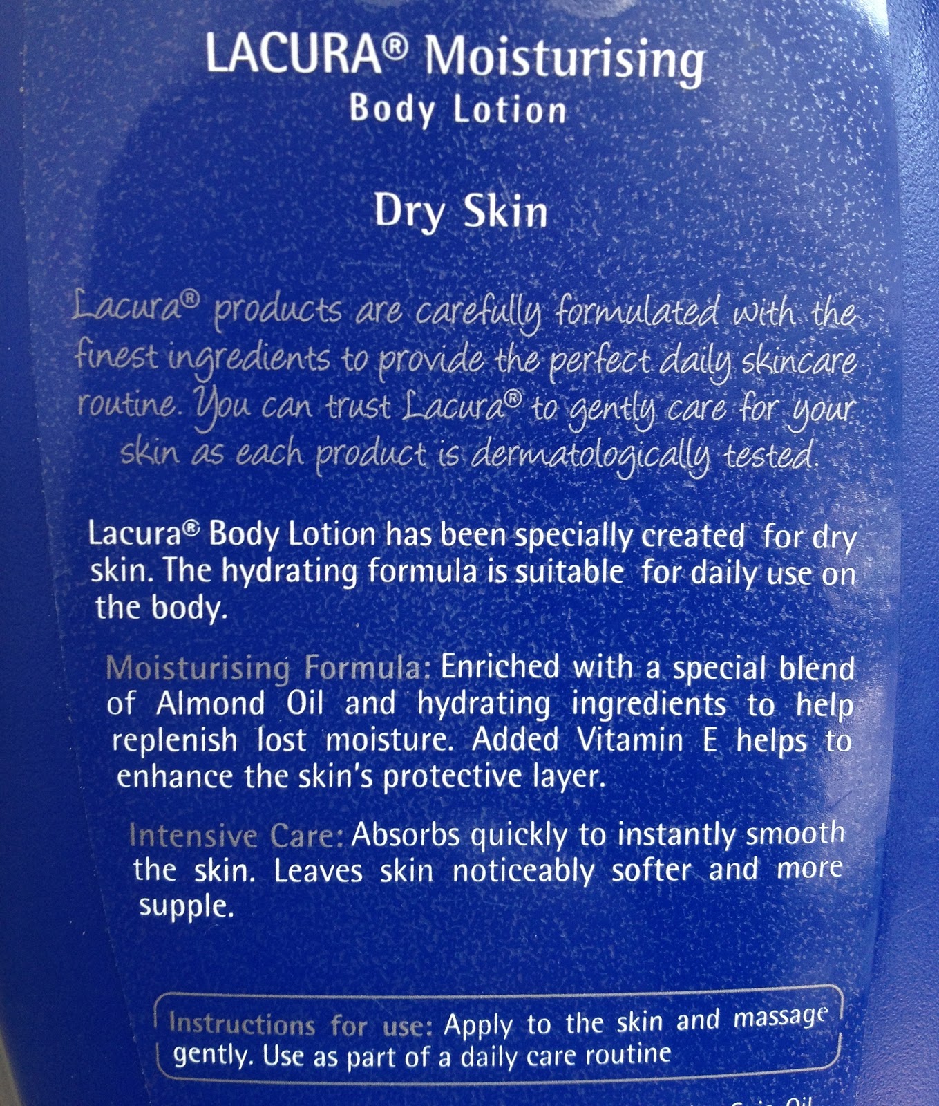 Dainty Little Things Lacura Moisturising Body Lotion by Aldi (For dry