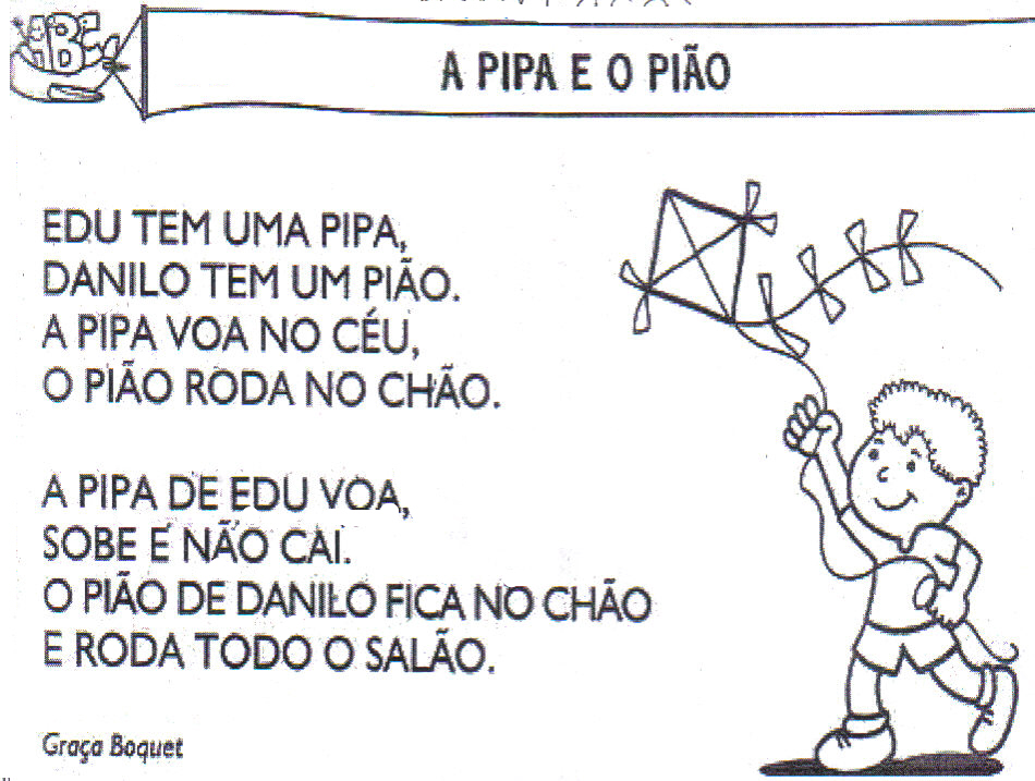 EDUCAR PARA A VIDA: Leitura - 1º ano: A PIPA E O PIÃO.