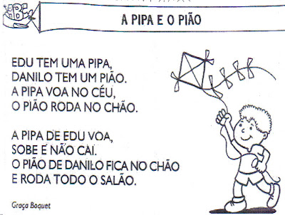 EDUCAR PARA A VIDA: Leitura - 1º ano: A PIPA E O PIÃO.