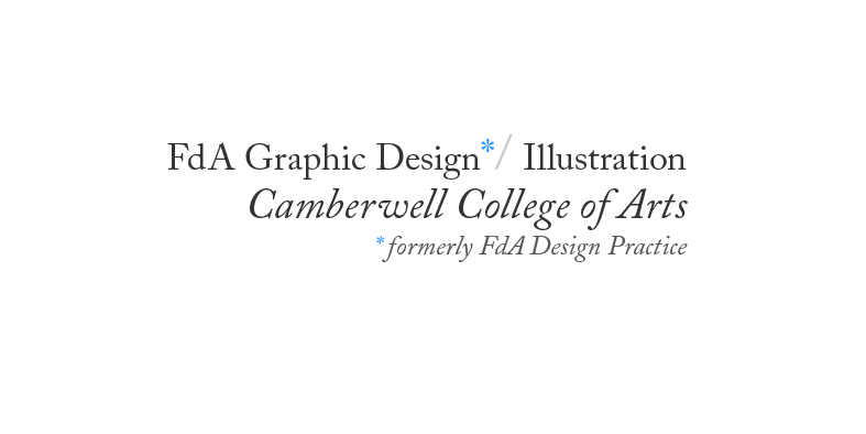 FdA Graphic Design, Camberwell