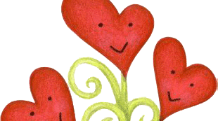 Flores con forma de corazon para imprimir