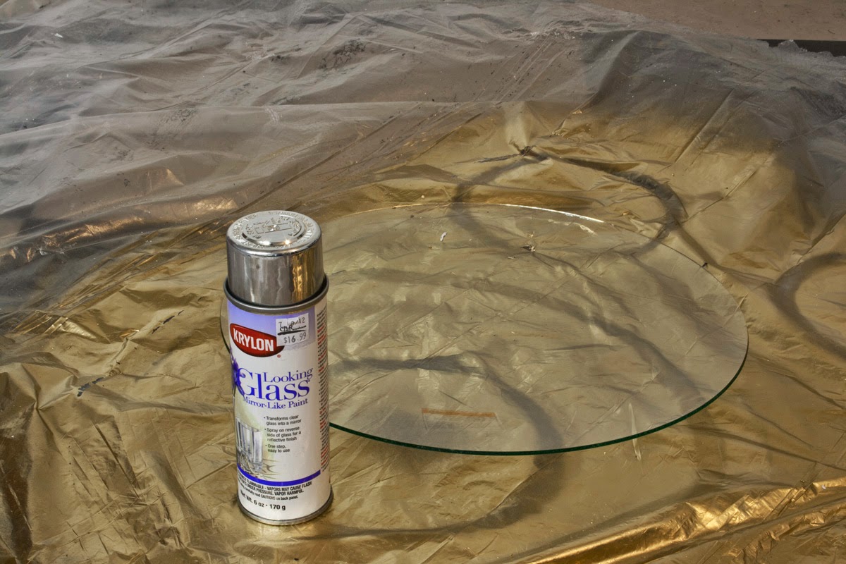 Space Number Sixteen - Jen Widner krylon looking glass paint, DIY Convex Mirror