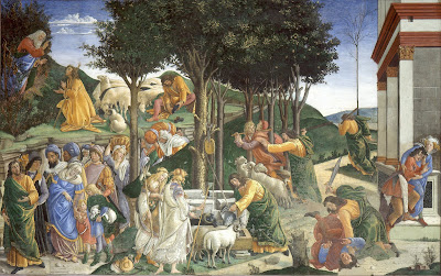Sandro Botticelli Trial of Moses