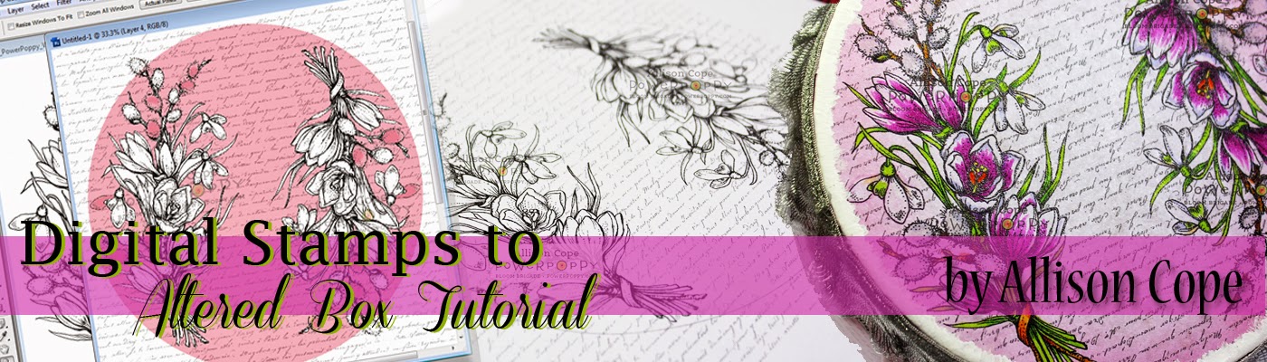 Altered Box Tutorial with Power Poppy Digital Stamps by Allison Cope