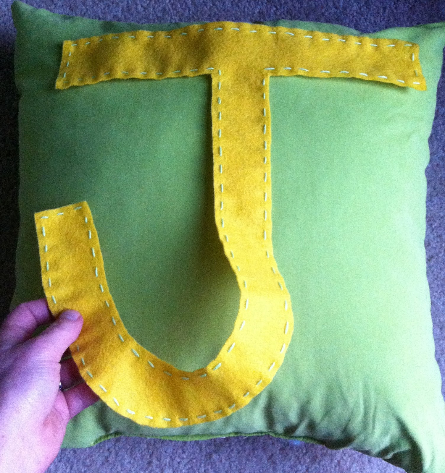 Make Personalized Letter Initial Pillows