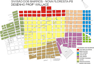 Mapa dos Bairros de Nova Floresta-PB feito por Wállace Wallacenf 2012