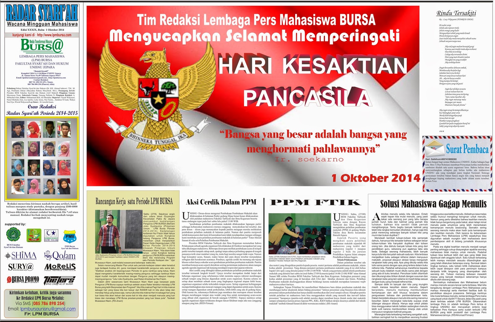 Radar Edisi 39, Kesaktian Pancasila, PPM, Kesaktian Indonesia,
