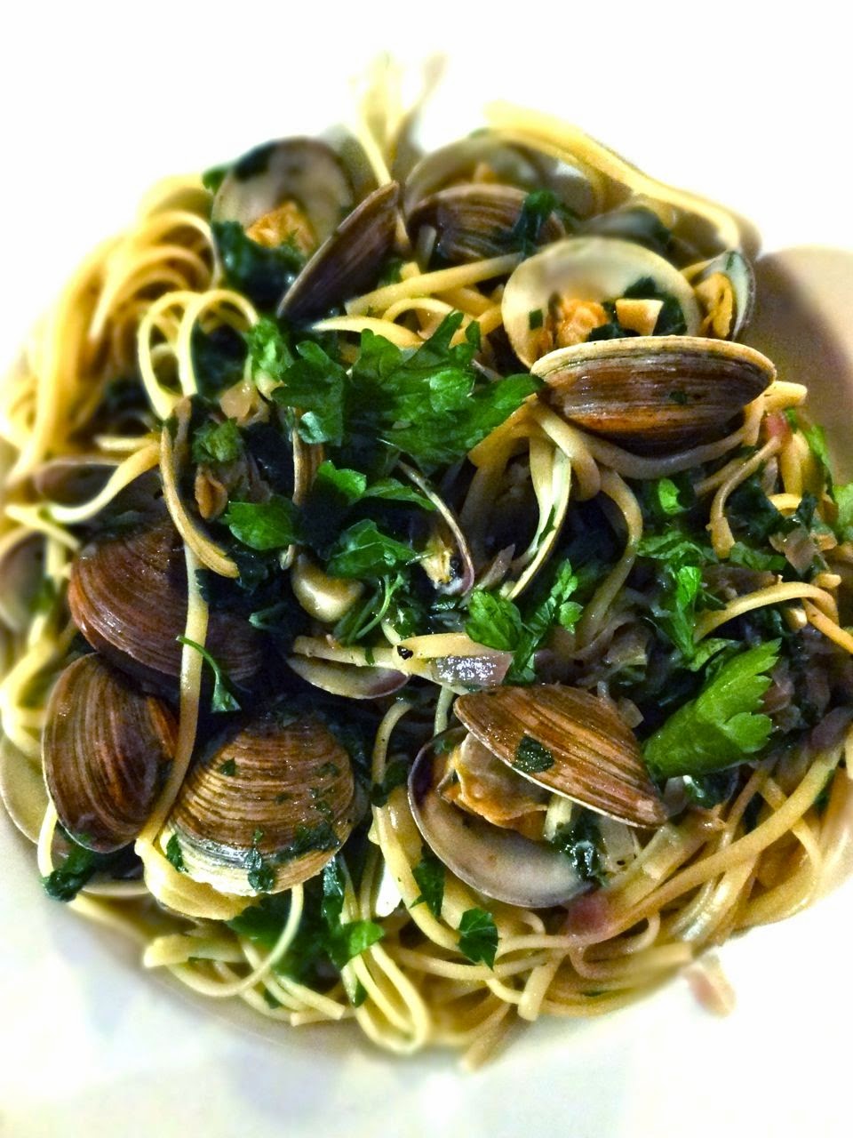Scrumpdillyicious Linguine with Clams in White Wine Sauce