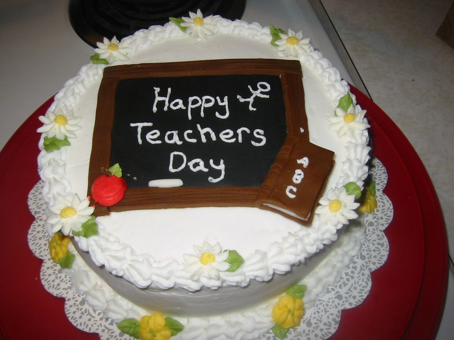 World Teacher s Day Cake, Teacher s Day Gift Idea ...